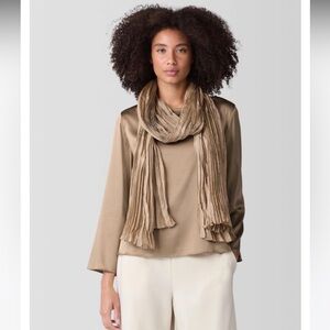 NWT Eileen Fisher Whisper Transitional Silk Scarf